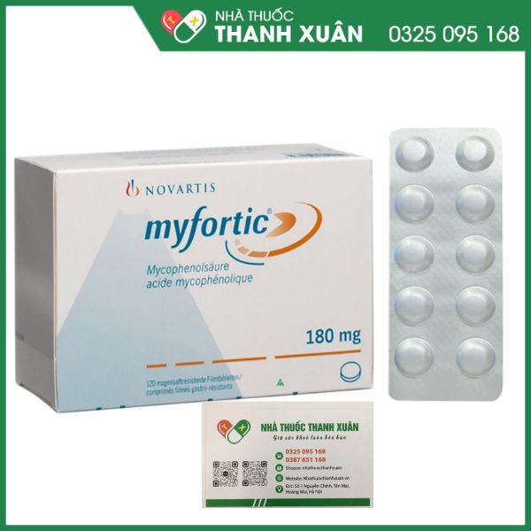 Myfortic 180 mg dùng cho người ghép thận